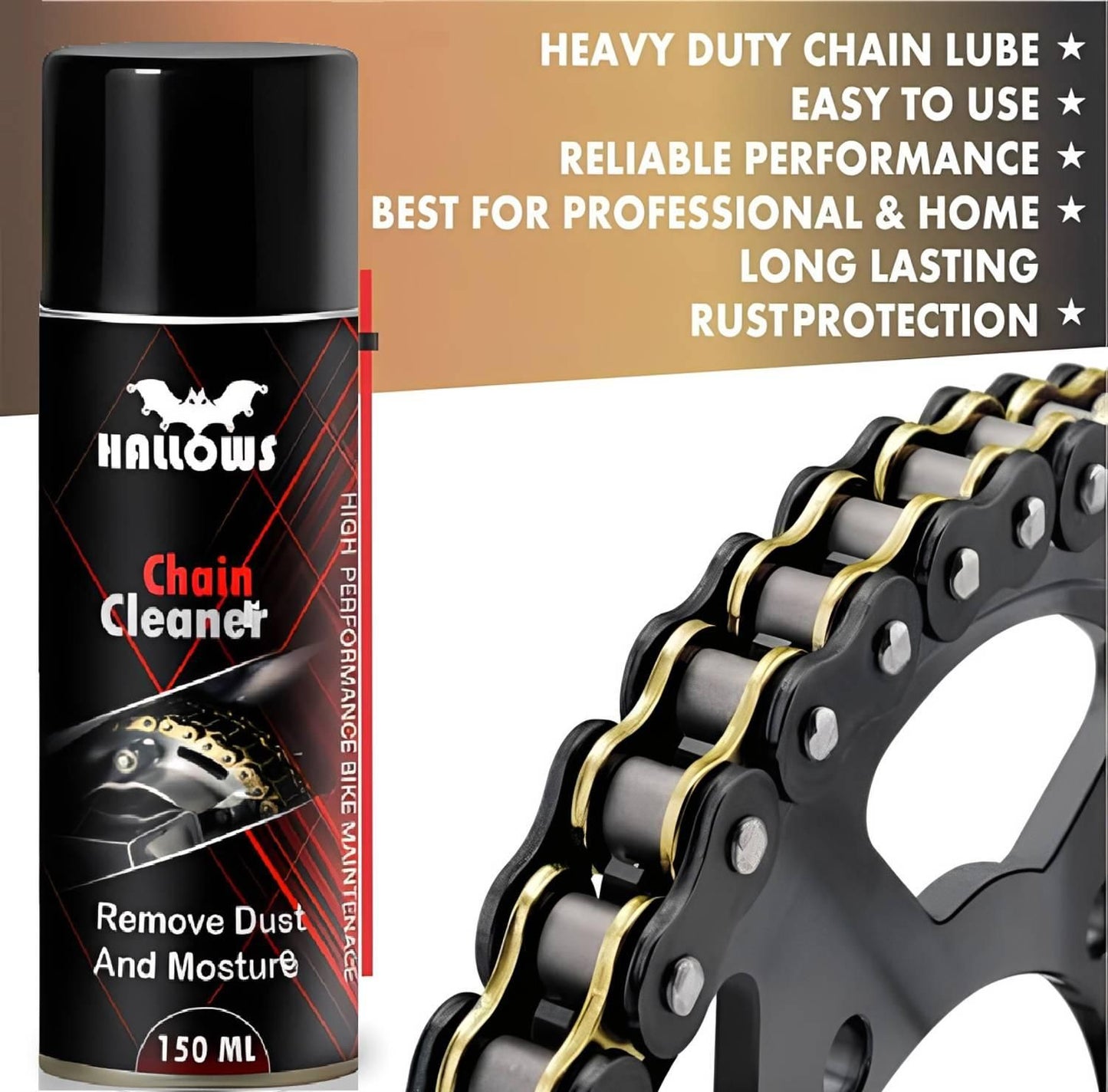 Bike Chain Cleaner, Lubricant & Brush Kit – 150ml (Pack of 3)